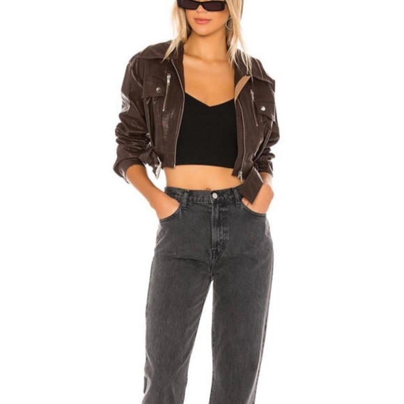 NWOT H:urs oversized cruze jacket in dark brown - Picture 2 of 7